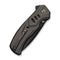 WEKNIFE Zentron Flipper & Thumb Stud & Button Lock Knife Bronze Titanium Handle (3.48" Black Stonewashed Bohler M390 Blade) WE24094 - 3