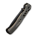 WEKNIFE Zentron Flipper & Thumb Stud & Button Lock Knife Bronze Titanium Handle (3.48" Black Stonewashed Bohler M390 Blade) WE24094 - 3