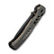 WEKNIFE Zentron Flipper & Thumb Stud & Button Lock Knife Bronze Titanium Handle (3.48" Black Stonewashed Bohler M390 Blade) WE24094 - 3