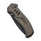WEKNIFE Zentron Flipper & Thumb Stud & Button Lock Knife Bronze Titanium Handle (3.48" Black Stonewashed Bohler M390 Blade) WE24094 - 3