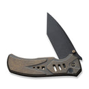 WEKNIFE Zentron Flipper & Thumb Stud & Button Lock Knife Bronze Titanium Handle (3.48" Black Stonewashed Bohler M390 Blade) WE24094 - 3