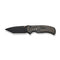WEKNIFE Zentron Flipper & Thumb Stud & Button Lock Knife Bronze Titanium Handle (3.48" Black Stonewashed Bohler M390 Blade) WE24094 - 3