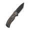WEKNIFE Zentron Flipper & Thumb Stud & Button Lock Knife Bronze Titanium Handle (3.48" Black Stonewashed Bohler M390 Blade) WE24094 - 3
