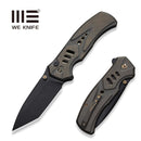 WEKNIFE Zentron Flipper & Thumb Stud & Button Lock Knife Bronze Titanium Handle (3.48" Black Stonewashed Bohler M390 Blade) WE24094 - 3