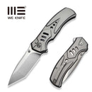 WEKNIFE Zentron Flipper & Thumb Stud & Button Lock Knife Gray Titanium Handle (3.48" Satin Finished Bohler M390 Blade) WE24094 - 2