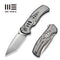 WEKNIFE Zentron Flipper & Thumb Stud & Button Lock Knife Gray Titanium Handle (3.48" Satin Finished Bohler M390 Blade) WE24094 - 2