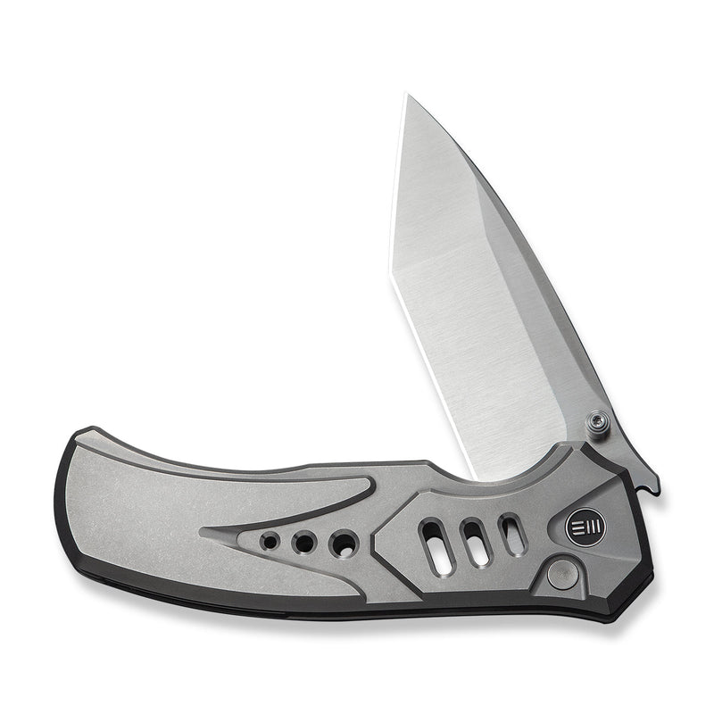 WEKNIFE Zentron Flipper & Thumb Stud & Button Lock Knife Gray Titanium Handle (3.48" Satin Finished Bohler M390 Blade) WE24094 - 2