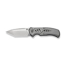 WEKNIFE Zentron Flipper & Thumb Stud & Button Lock Knife Gray Titanium Handle (3.48" Satin Finished Bohler M390 Blade) WE24094 - 2