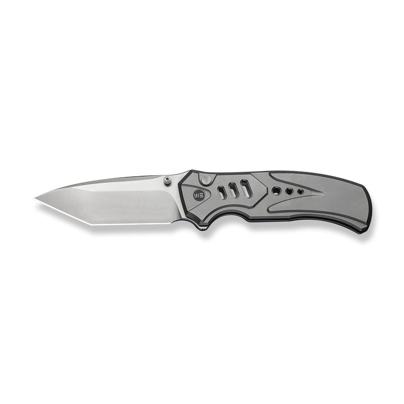 WEKNIFE Zentron Flipper & Thumb Stud & Button Lock Knife Gray Titanium Handle (3.48" Satin Finished Bohler M390 Blade) WE24094 - 2