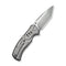 WEKNIFE Zentron Flipper & Thumb Stud & Button Lock Knife Gray Titanium Handle (3.48" Satin Finished Bohler M390 Blade) WE24094 - 2