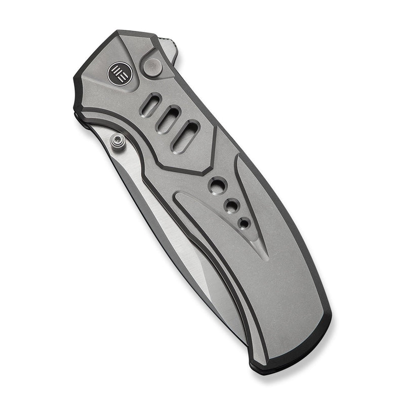 WEKNIFE Zentron Flipper & Thumb Stud & Button Lock Knife Gray Titanium Handle (3.48" Satin Finished Bohler M390 Blade) WE24094 - 2