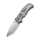 WEKNIFE Zentron Flipper & Thumb Stud & Button Lock Knife Gray Titanium Handle (3.48" Satin Finished Bohler M390 Blade) WE24094 - 2