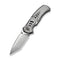 WEKNIFE Zentron Flipper & Thumb Stud & Button Lock Knife Gray Titanium Handle (3.48" Satin Finished Bohler M390 Blade) WE24094 - 2