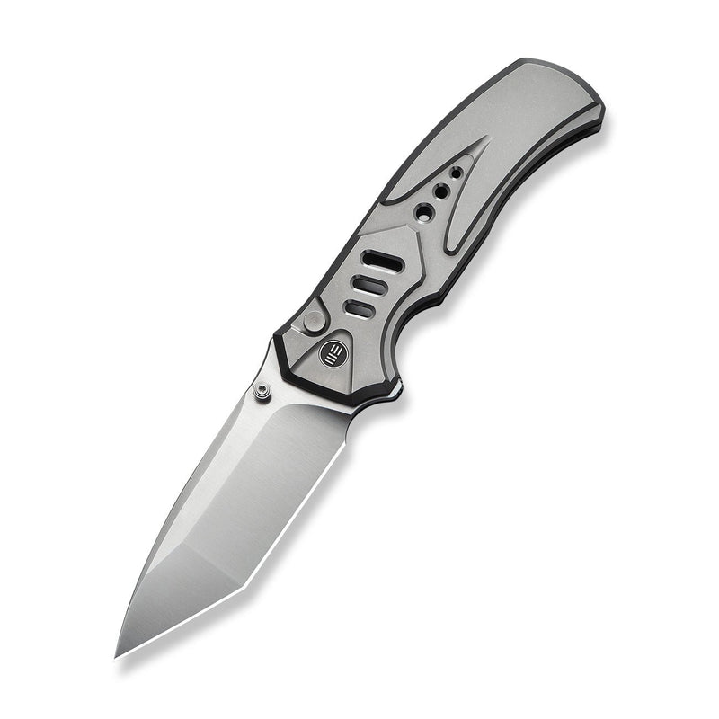 WEKNIFE Zentron Flipper & Thumb Stud & Button Lock Knife Gray Titanium Handle (3.48" Satin Finished Bohler M390 Blade) WE24094 - 2