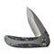 WEKNIFE Zizzit Flipper & Thumb Stud & Button Lock Knife Polished Bead Blasted Titanium Handle With Marble Carbon Fiber Inlay (3.8" Polished Bead Blasted CPM 20CV Blade) WE23031-3