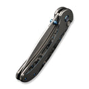 WEKNIFE Zizzit Flipper & Thumb Stud & Button Lock Knife Polished Bead Blasted Titanium Handle With Marble Carbon Fiber Inlay (3.8" Polished Bead Blasted CPM 20CV Blade) WE23031-3