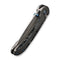 WEKNIFE Zizzit Flipper & Thumb Stud & Button Lock Knife Polished Bead Blasted Titanium Handle With Marble Carbon Fiber Inlay (3.8" Polished Bead Blasted CPM 20CV Blade) WE23031-3