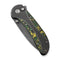 WEKNIFE Zizzit Flipper & Thumb Stud & Button Lock Knife Polished Gray Titanium Handle With Toxic Storm Fat Carbon Fiber Inlay (3.8" Polished Gray CPM 20CV Blade) WE23031-4
