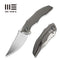 WEKNIFE Zorath Flipper & Thumb Stud Knife Gray Titanium Integral Handle (3.84" Hand Rubbed Satin Bohler M390 Blade) WE25003 Sample2