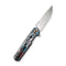 WEKNIFE Navo Flipper Knife Nebula Fat Carbon Fiber Handle Black Titanium Liner (3.25" Hand Rubbed Satin CPM 20CV Blade) WE22026-4