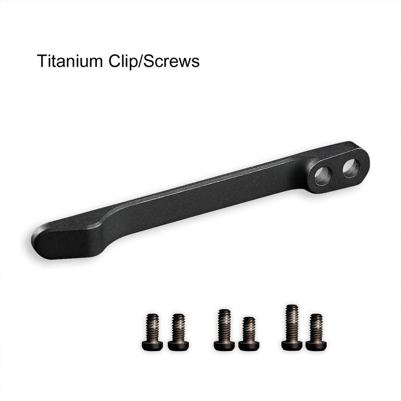 Titanium Pocket Clip with 6PCS Titanium screws T001D