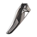WEKNIFE ÆternA Flipper Knife Titanium Handle With Carbon Fiber Inlay (3.28" M390 Blade) 918A