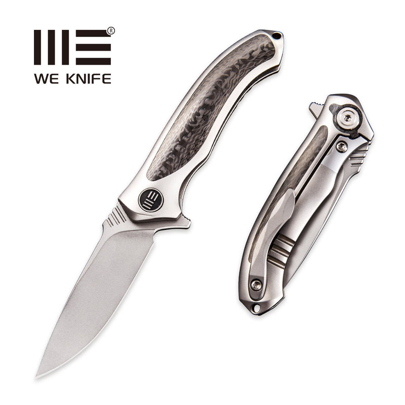 WEKNIFE Anodyne Flipper Knife Titanium Handle With Carbon Fiber Inlay (2.35" CPM S35VN Blade) | Freeshipping - We Knife