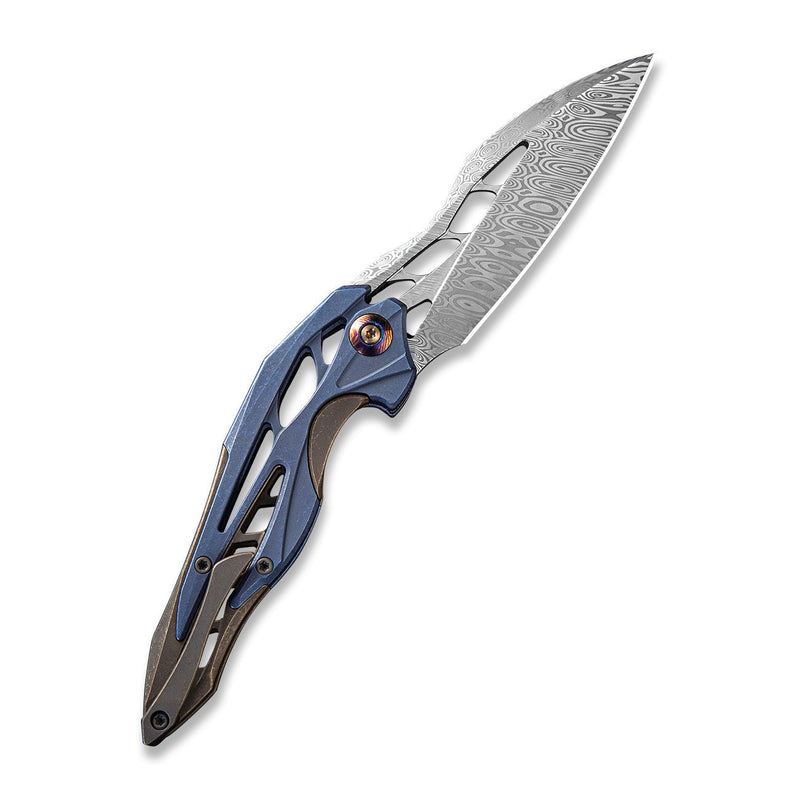 WEKNIFE Arrakis Flipper Knife Titanium Handle (3.45" Damasteel Balde) | Freeshipping - We Knife