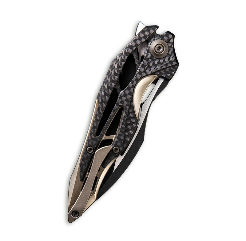 WEKNIFE Arrakis Flipper Knife Titanium Handle With Carbon Fiber Inlay (3.45" M390 Blade) | Freeshipping - We Knife