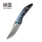 WEKNIFE Attor Flipper & Thumb Hole Knife Flamed Titanium Handle (3.55" Silver Bead Blasted CPM 20CV Blade) WE23037 Sample1