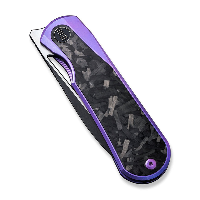 WEKNIFE Baloo Front Flipper & Thumb Hole Knife Titanium & Carbon Fiber Handle (3.31" CPM 20CV) WE21033-3