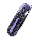 WEKNIFE Baloo Front Flipper & Thumb Hole Knife Titanium & Carbon Fiber Handle (3.31" CPM 20CV) WE21033-3