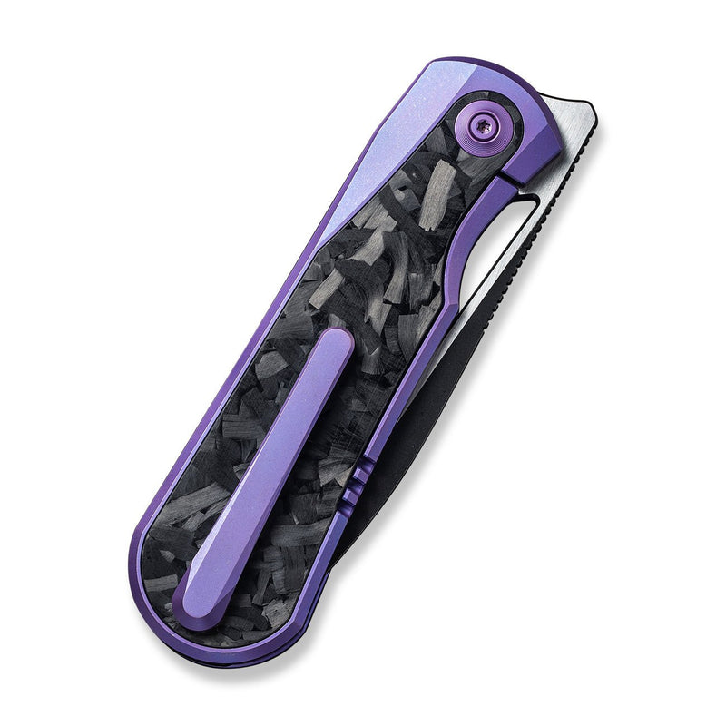 WEKNIFE Baloo Front Flipper & Thumb Hole Knife Titanium & Carbon Fiber Handle (3.31" CPM 20CV) WE21033-3