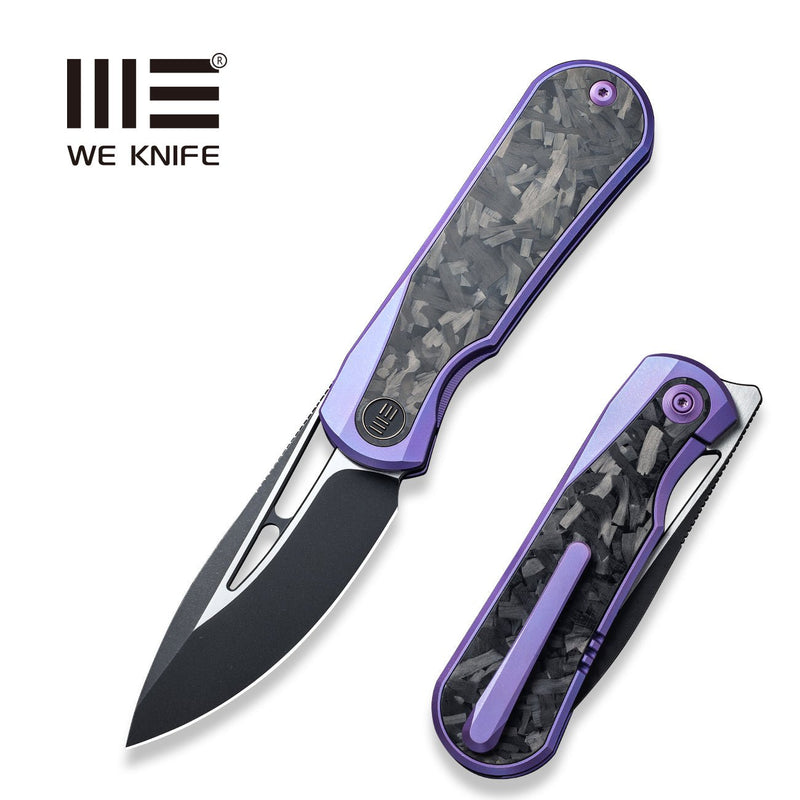 WEKNIFE Baloo Front Flipper & Thumb Hole Knife Titanium & Carbon Fiber Handle (3.31" CPM 20CV) WE21033-3