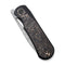 WEKNIFE Baloo Front Flipper & Thumb Hole Knife Titanium & Carbon Fiber Handle (3.31" Damasteel) WE21033-DS1
