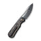 WEKNIFE Baloo Flipper Knife Titanium Handle With Carbon Fiber Inlay (3.31" Hakkapella Damasteel) WE21033-DS1