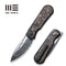 WEKNIFE Baloo Flipper Knife Titanium & Carbon Fiber Handle (3.31" Damasteel) WE21033-DS1