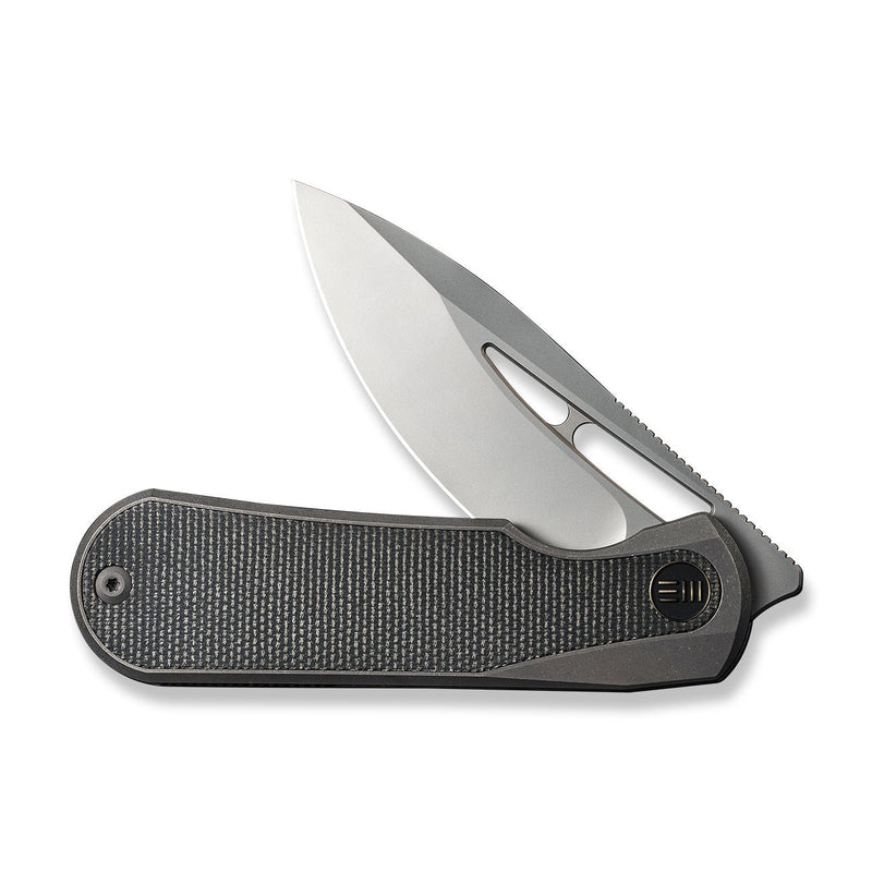 WEKNIFE Baloo Front Flipper & Thumb Hole Knife Titanium & Micarta Handle (3.31" CPM 20CV) WE21033-4