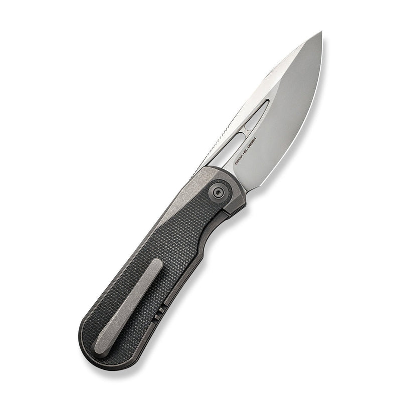 WEKNIFE Baloo Front Flipper & Thumb Hole Knife Titanium & Micarta Handle (3.31" CPM 20CV) WE21033-4