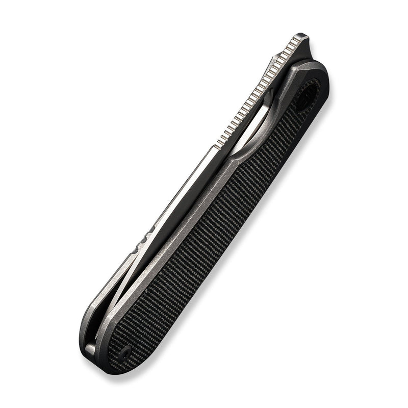 WEKNIFE Baloo Front Flipper & Thumb Hole Knife Titanium & Micarta Handle (3.31" CPM 20CV) WE21033-4