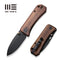 WEKNIFE Banter Thumb Stud Knife Wood Handle (2.9" CPM S35VN Blade) 2004K