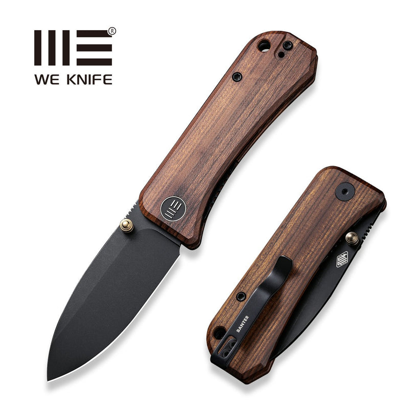 WEKNIFE Banter Thumb Stud Knife Wood Handle (2.9" CPM S35VN Blade) 2004K