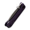 WEKNIFE Banter Wharncliffe Thumb Stud Knife Purple Canvas Micarta Contoured Handle (2.85" Gray Stonewashed CPM S35VN Blade) WE19068J-2