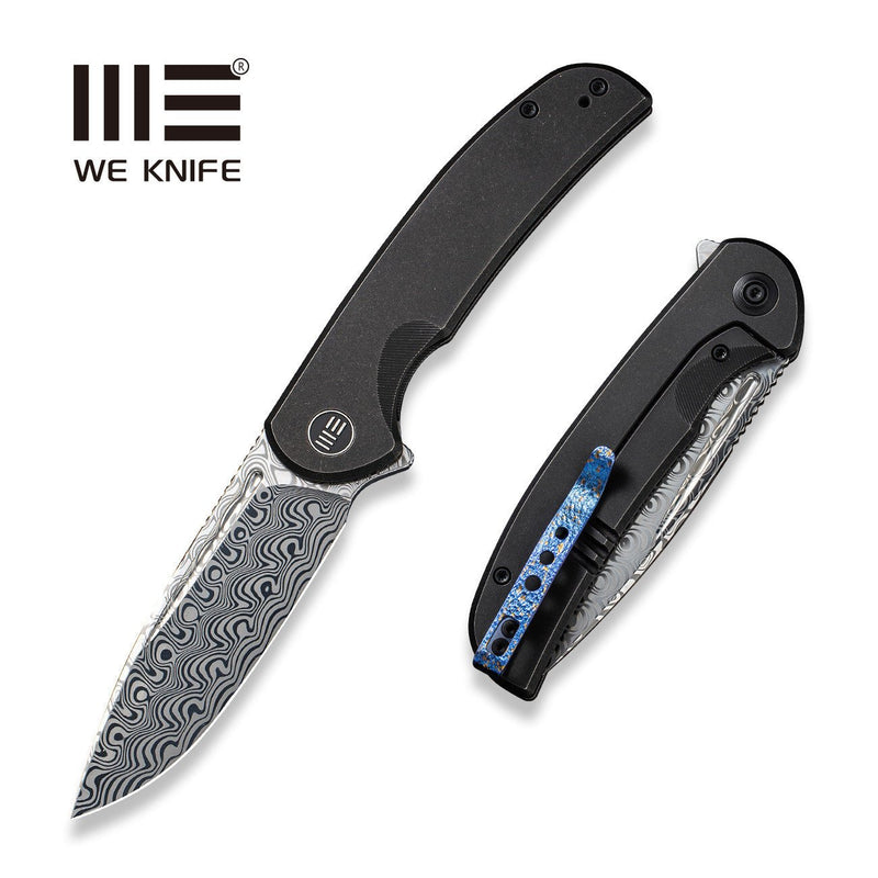 WEKNIFE Beacon Flipper Knife Titanium Handle (3.48" Damascus Blade) | Freeshipping - We Knife