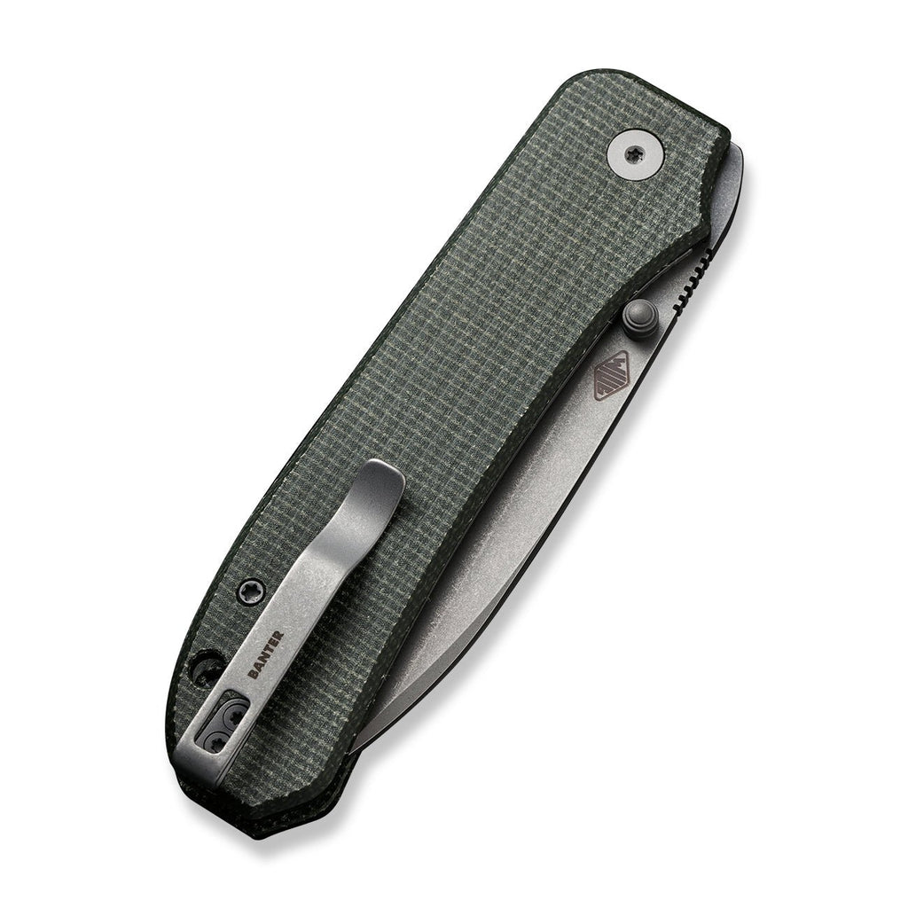 WEKNIFE Big Banter Thumb Stud Knife Micarta Handle (3.69