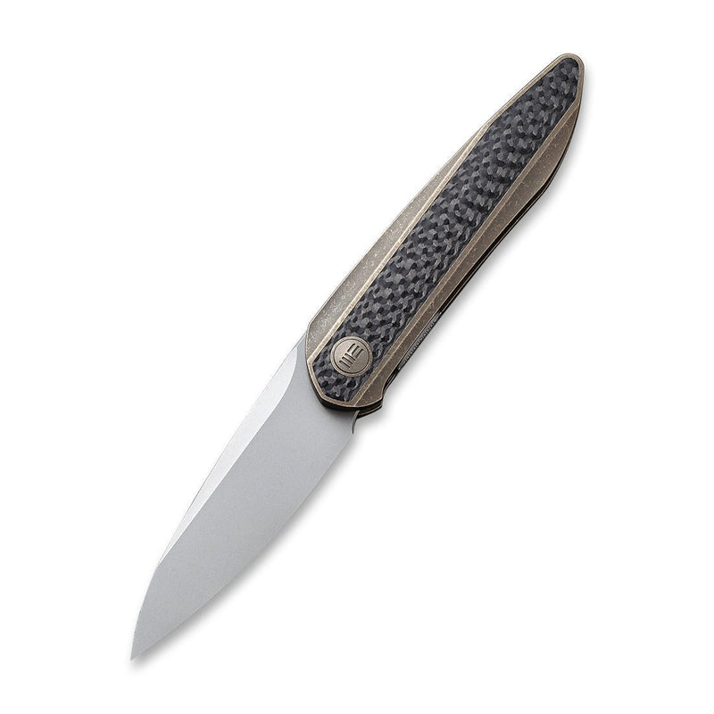 WEKNIFE Black Void Opus Front Flipper Knife Titanium & Carbon Fiber Handle (2.84" CPM 20CV Blade) 2010A