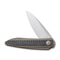 WEKNIFE Black Void Opus Front Flipper Knife Titanium & Carbon Fiber Handle (2.84" CPM 20CV Blade) 2010A