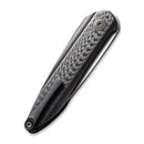 WEKNIFE Black Void Opus Front Flipper Knife Titanium Handle With Carbon Fiber Inlay (2.84" CPM 20CV Blade) 2010B