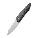 WEKNIFE Black Void Opus Front Flipper Knife Titanium & Carbon Fiber Handle (2.84" CPM 20CV Blade) 2010B