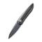 WEKNIFE Black Void Opus Front Flipper Knife Titanium & G10 Handle (2.84" CPM 20CV Blade) 2010C